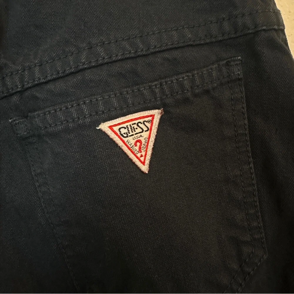 Vintage Guess Jeans 80s Blue Jean Denim Mini Skirt Women's Sz 26 USA MADE - Picture 5 of 5